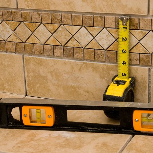 tape measure on tile