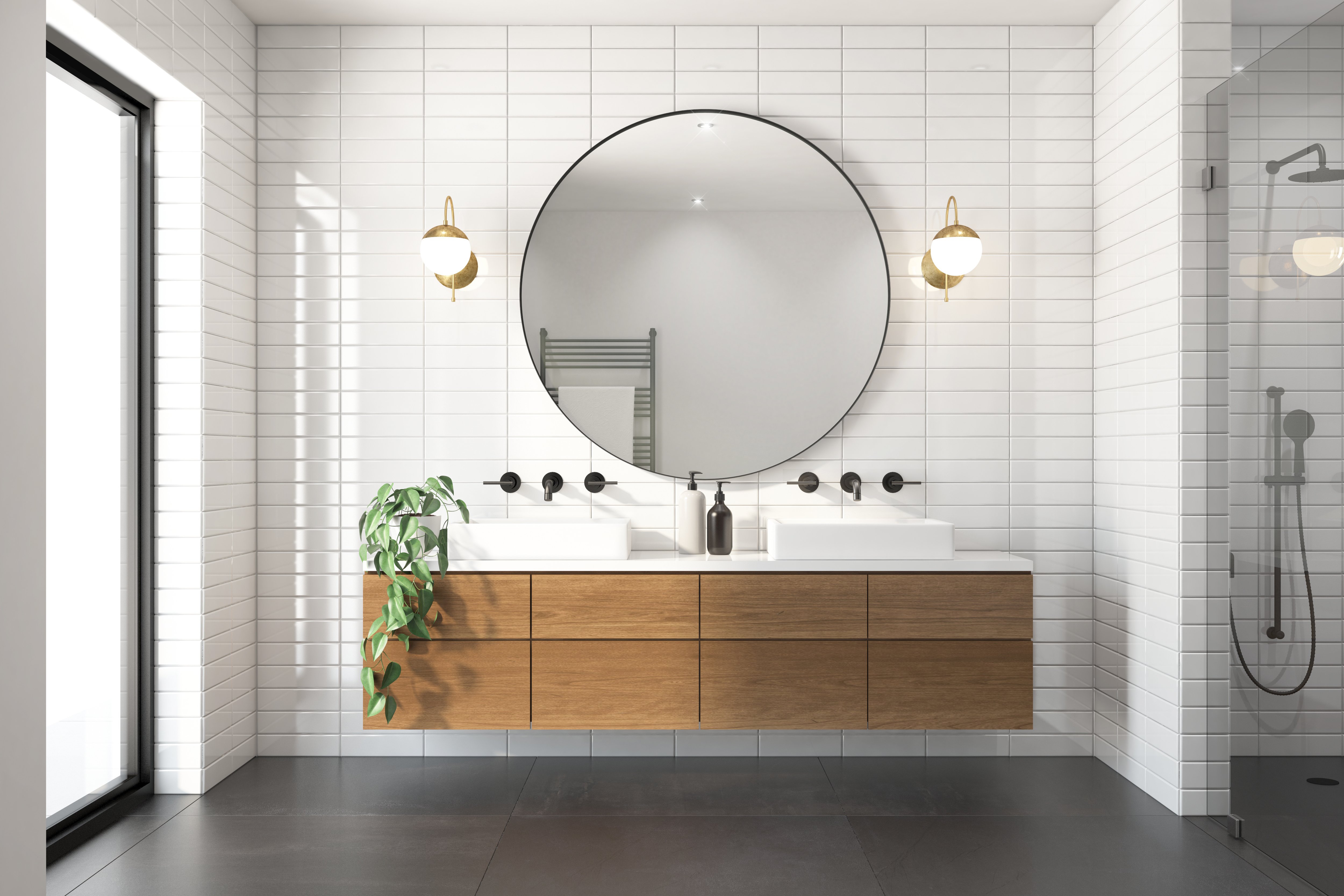 modern bathroom with tile